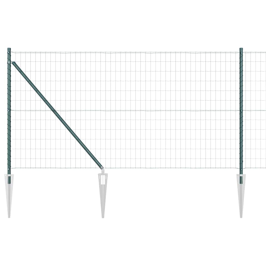 Welded Wire Fence with Spikes 25 x 1 m (W x H) PVC-Coated Steel