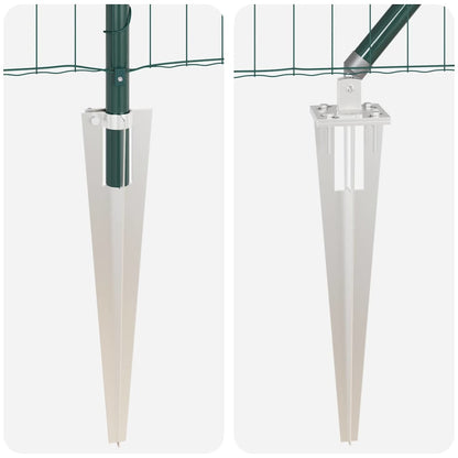 Fence with Post Green 1.2 x 25 m Steel and PVC