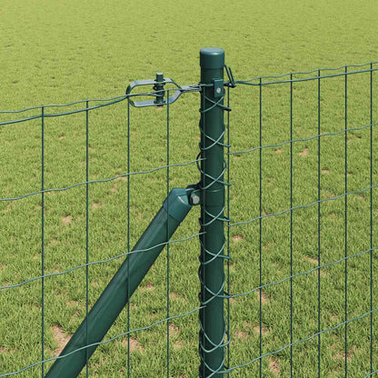 Fence with Post Green 1.2 x 25 m Steel and PVC