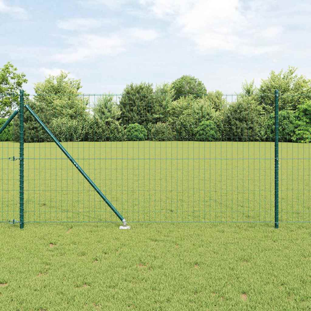 Fence with Post Green 1.2 x 25 m Steel and PVC