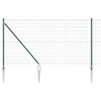 Fence with Post Green 1.2 x 25 m Steel and PVC