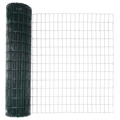 Fence with Post Green 1.2 x 25 m Steel and PVC