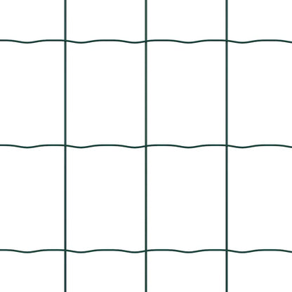 Fence with Post Green 0.4 x 25 m Steel and PVC