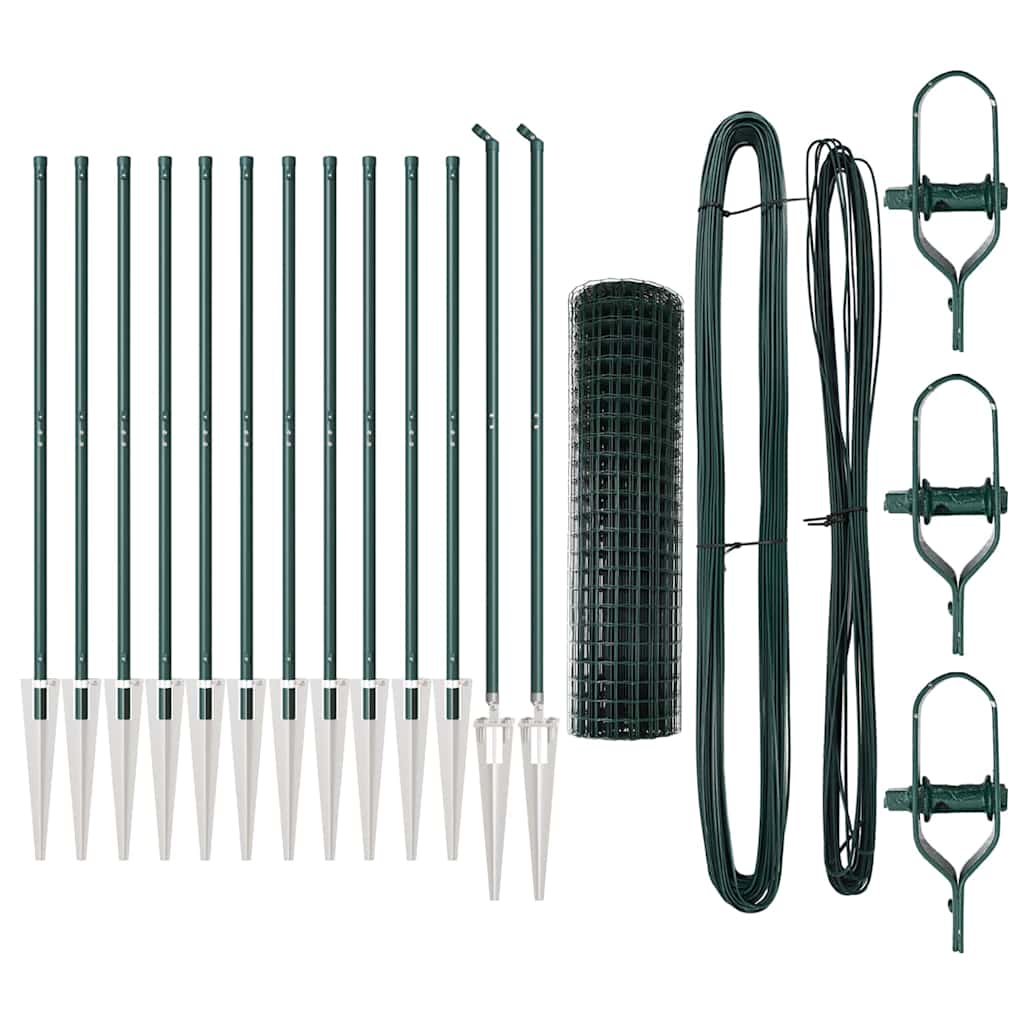 Welded Wire Fence with Spikes 25 x 1 m (W x H) PVC-Coated Steel