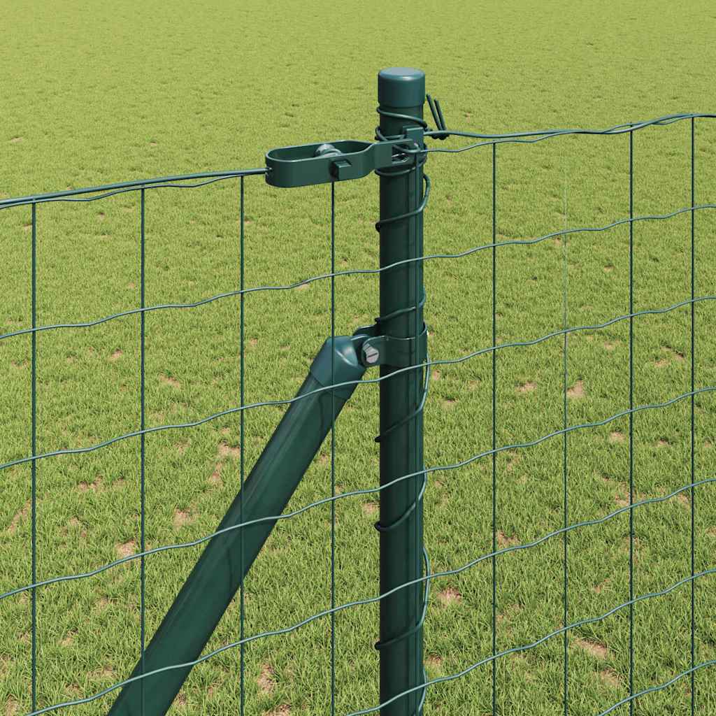 Fence with Post Green 1.6 x 10 m Steel and PVC