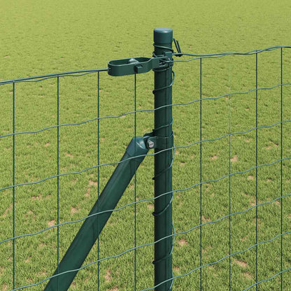 Fence with Post Green 1.6 x 10 m Steel and PVC