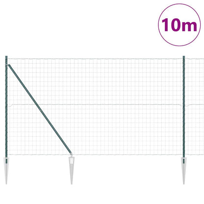 Fence with Post Green 1.6 x 10 m Steel and PVC