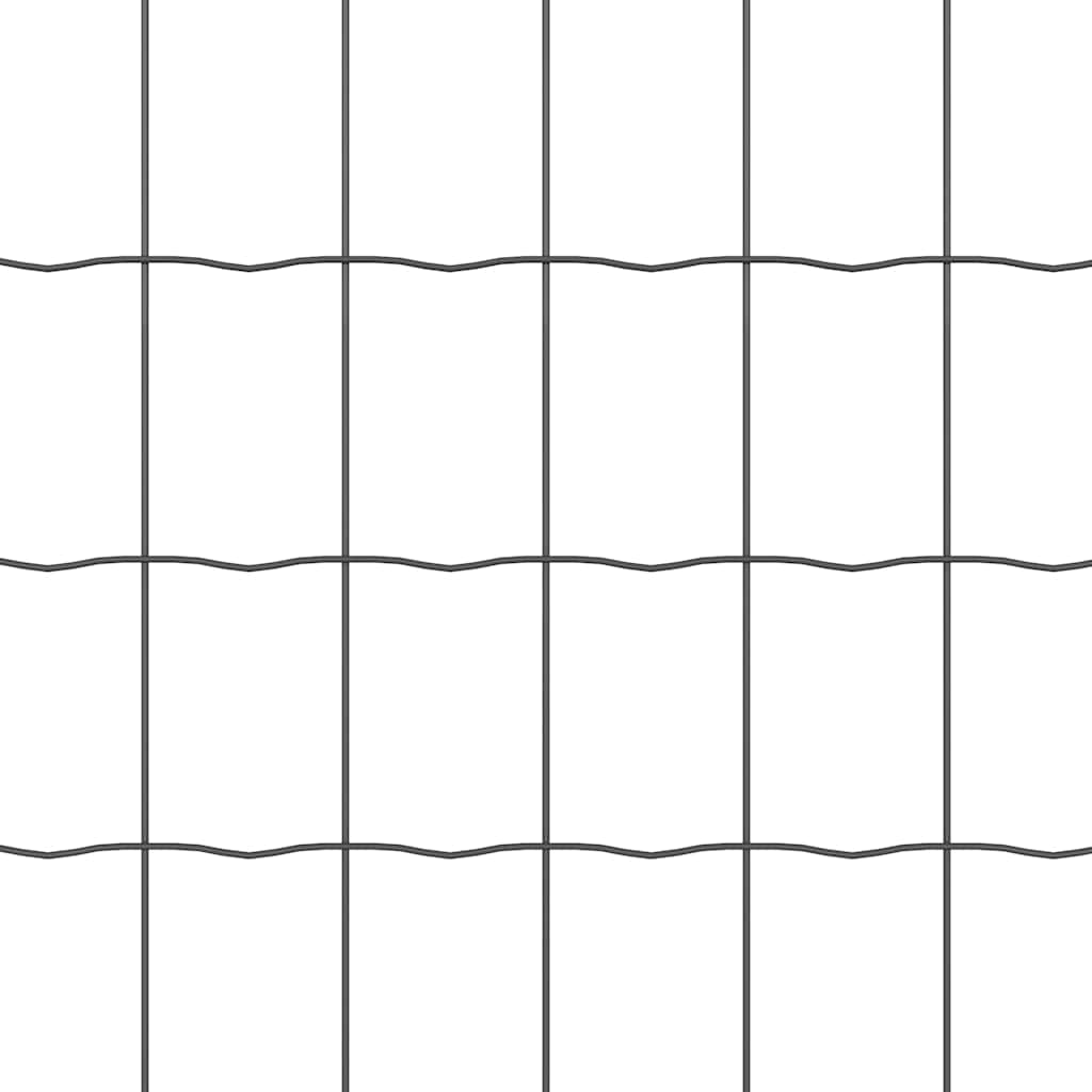 Euro Fence with Spikes 10 x 0.6 m PVC-Coated Steel Grey Mesh