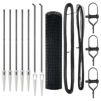 Fence with Post Grey 1.2 x 10 m Steel and PVC