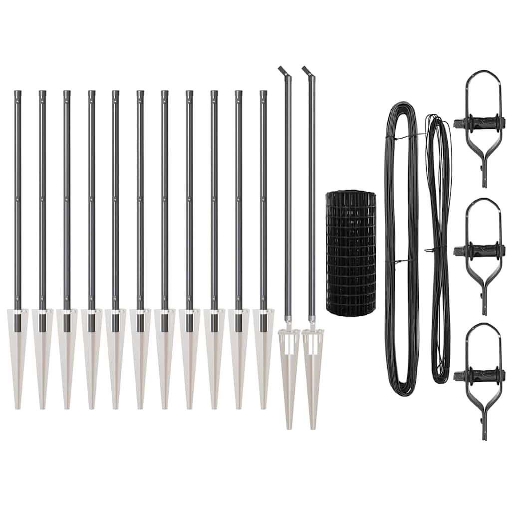 Welded Wire Fence with Spikes 25 x 0.4 m (W x H)