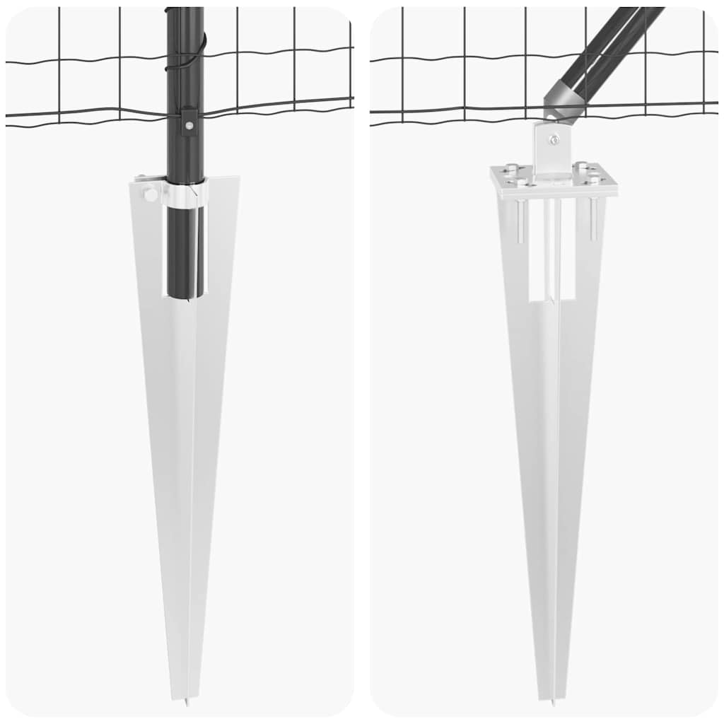 Welded Wire Fence with Spikes 25 x 1 m (W x H) PVC-Coated Steel