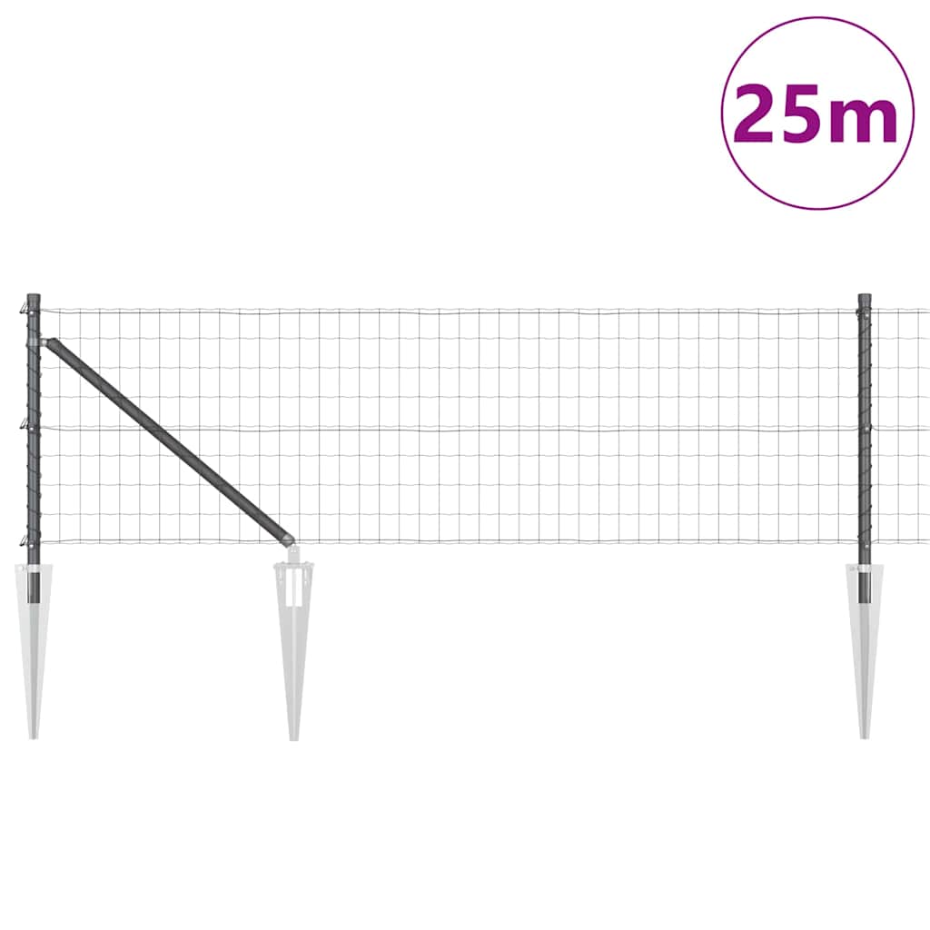Welded Wire Fence with Spikes 25 x 0.6 m (W x H)