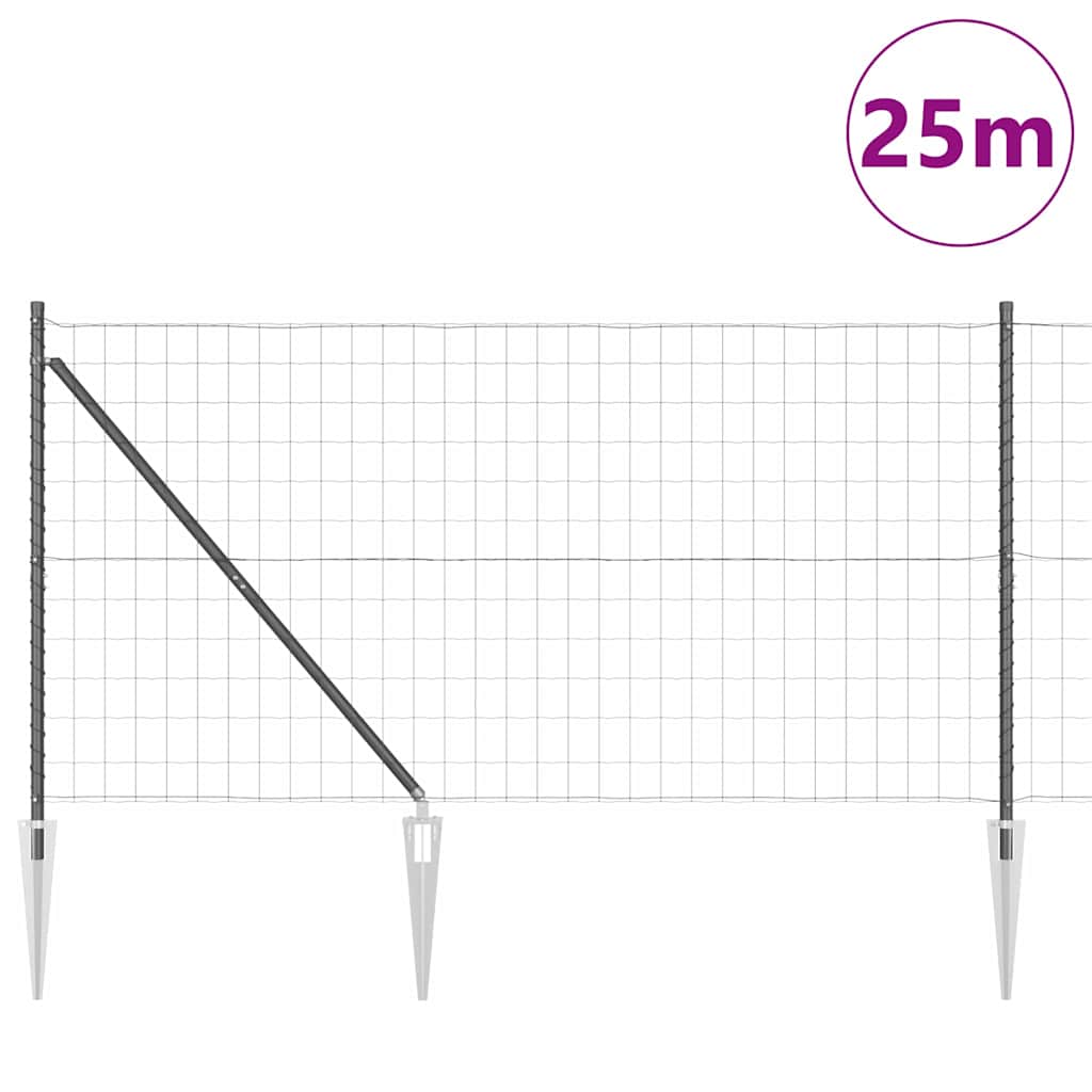 Welded Wire Fence with Spikes 25 x 1.2 m (W x H)