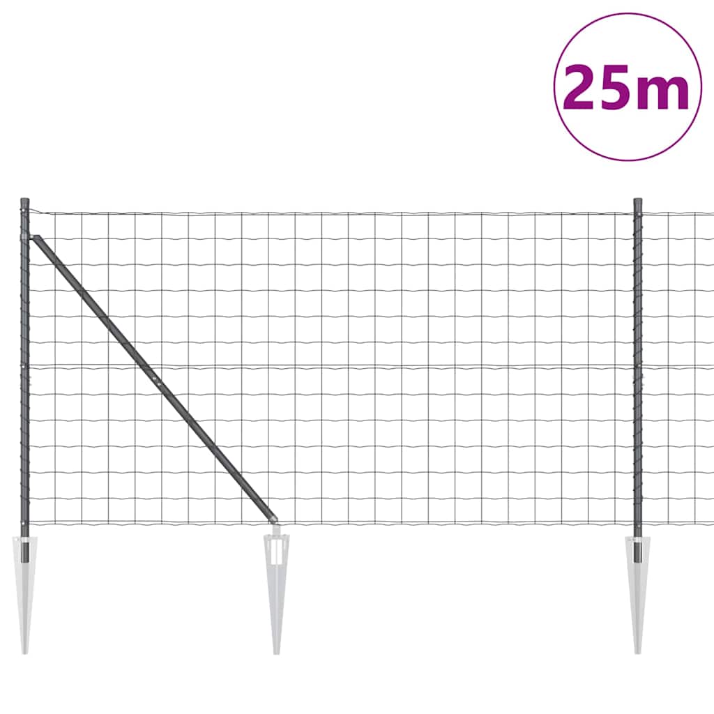 Welded Wire Fence with Spikes 25 x 1.2 m (W x H)