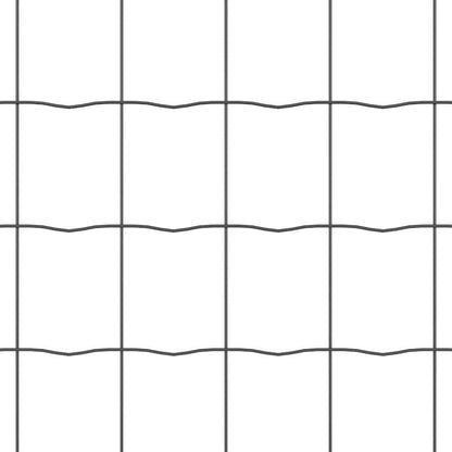 Fence with Post Grey 1 x 25 m Steel