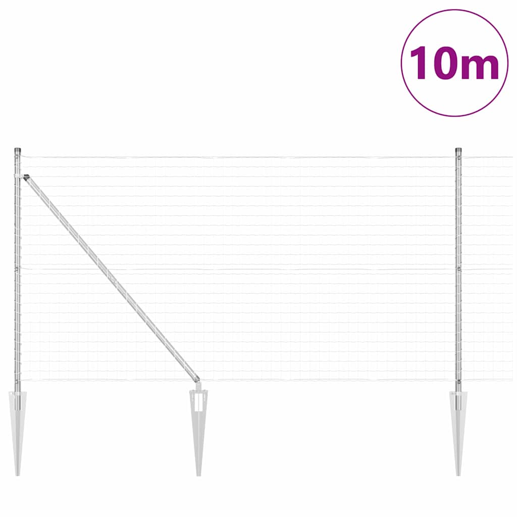 Welded Wire Fence with Spikes 10 x 1 m (W x H)