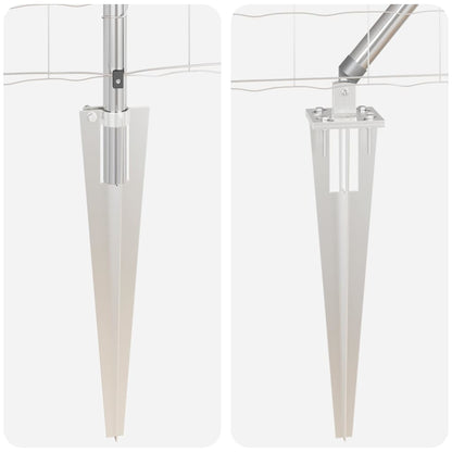 Fence with Post Silver 1.4 x 10 m Steel