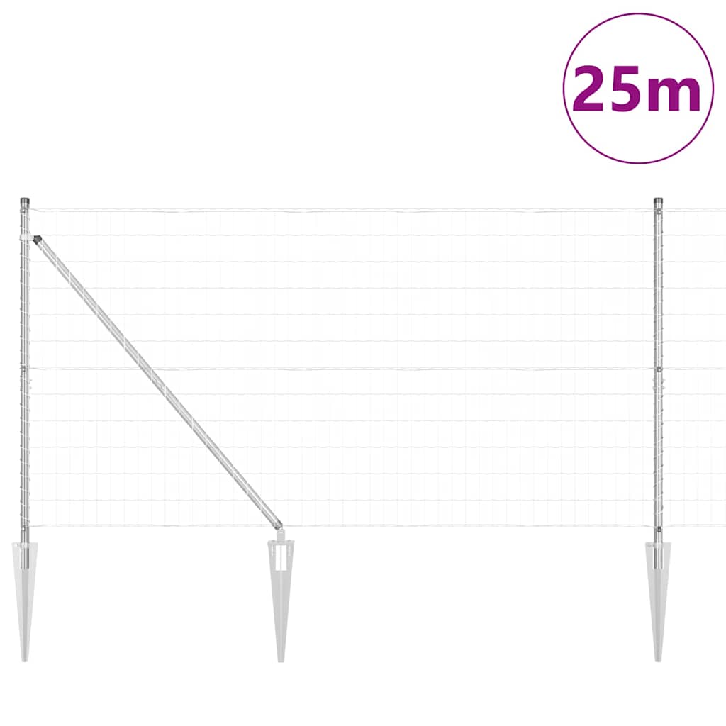 Welded Wire Fence with Spikes 25 x 1.2 m (W x H)