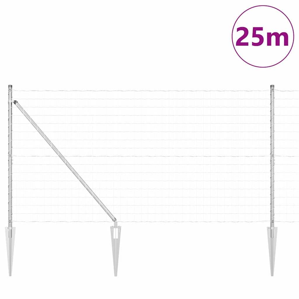 Welded Wire Fence with Spikes 25 x 1.2 m (W x H)