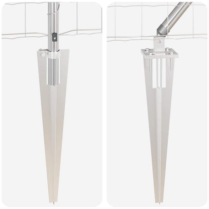 Fence with Post Silver 0.6 x 50 m Steel