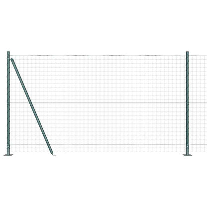 Euro Fence with Concrete Base 10 x 1.2 m PVC-Coated Steel Green