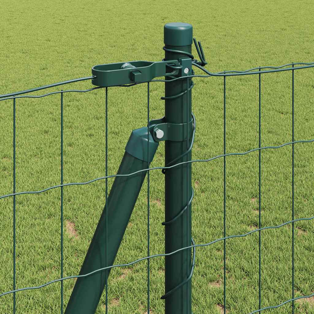Fence with Post Green 1.2 x 10 m Steel and PVC