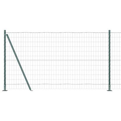 Fence with Post Green 1.2 x 10 m Steel and PVC