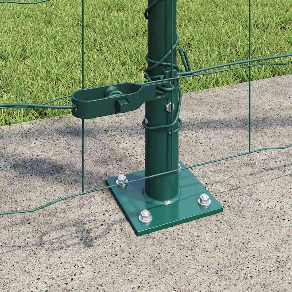 Fence with Post Green 1.2 x 10 m Steel