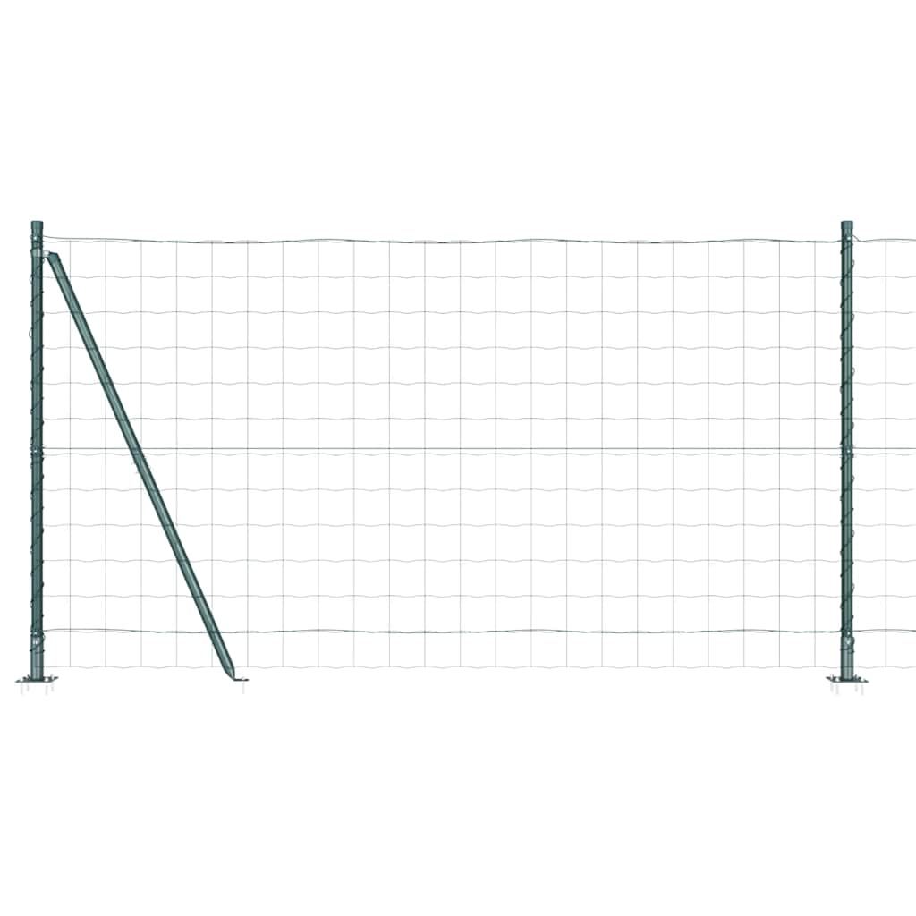 Fence with Post Green 1.2 x 10 m Steel
