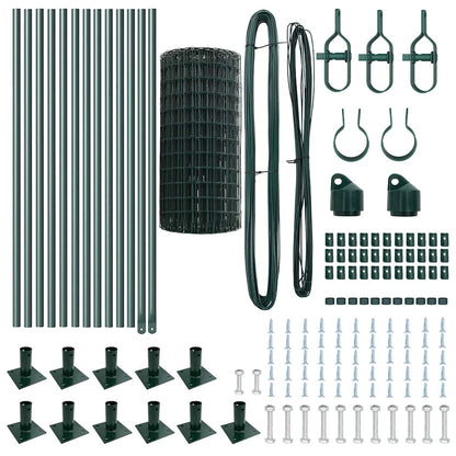 Welded Wire Fence with Concrete Base 25 x 0.4 m (W x H)