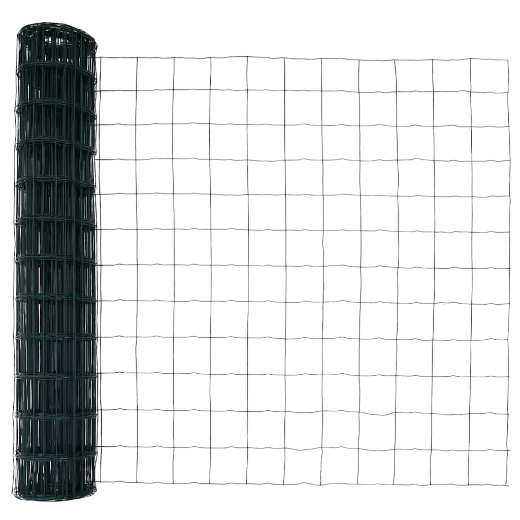 Fence with Post Green 1 x 25 m Steel
