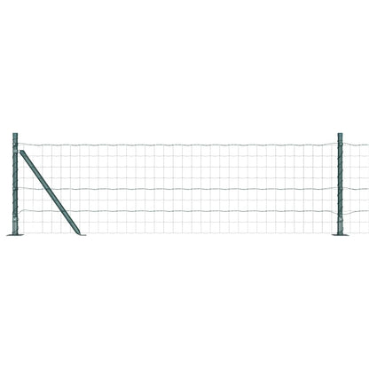 Fence with Post Green 0.4 x 10 m Steel and PVC