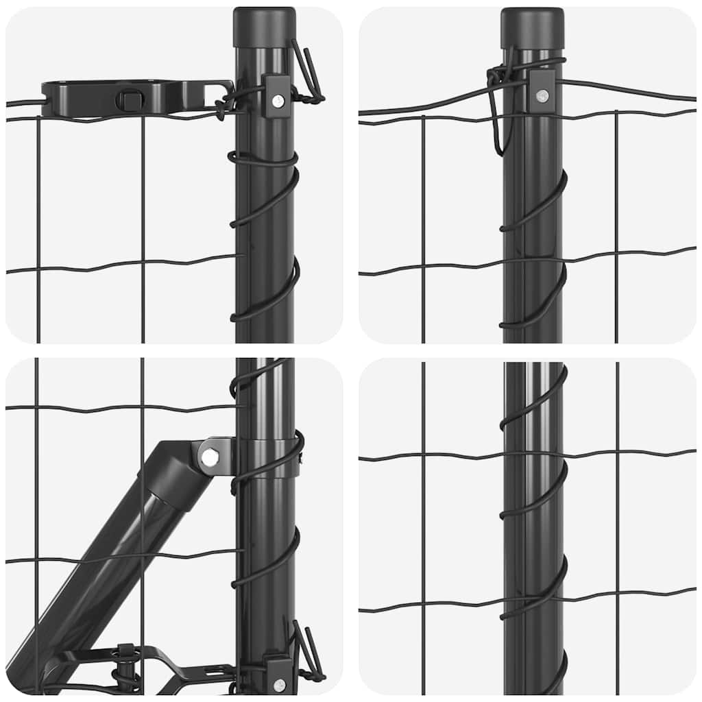 Welded Wire Fence with Concrete Base 10 x 0.6 m (W x H)
