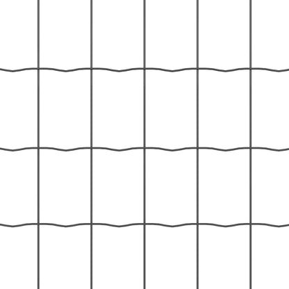 Fence with Post Grey 1.2 x 10 m Steel and PVC