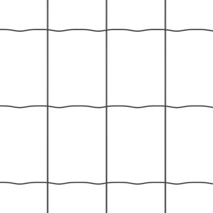 Fence with Post Grey 1.5 x 10 m Steel and PVC