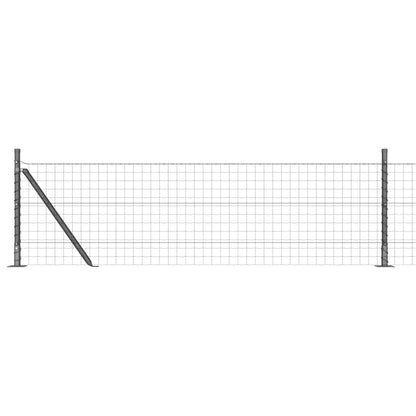 Welded Wire Fence with Concrete Base 25 x 0.4 m (W x H)