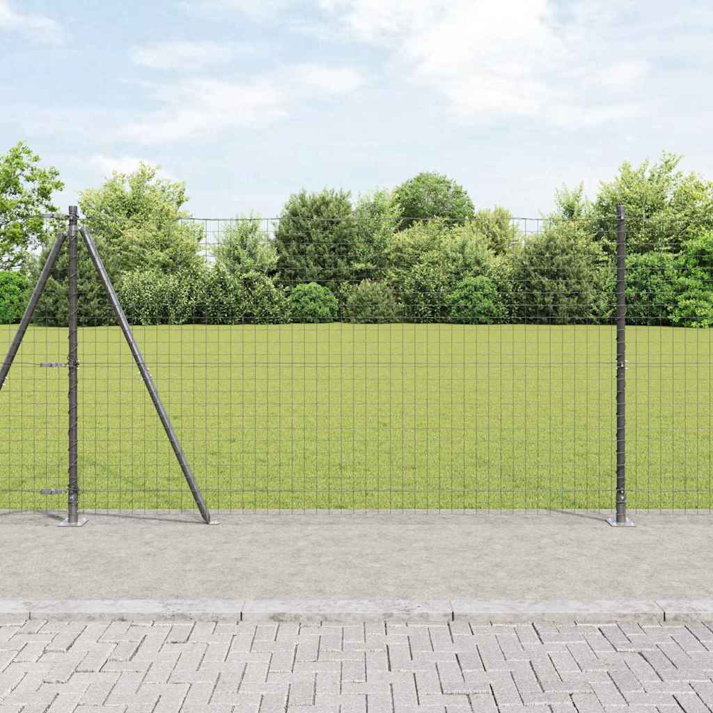 Welded Wire Fence with Concrete Base 25 x 1.2 m (W x H)