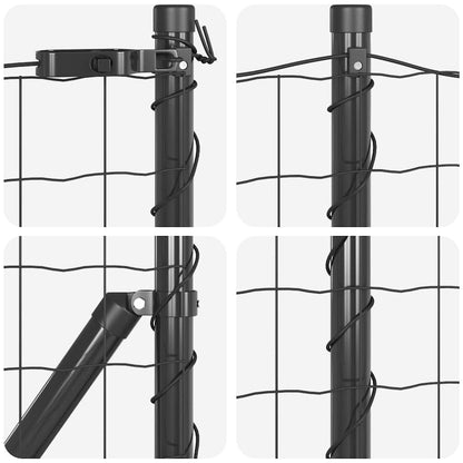 Welded Wire Fence with Concrete Base 25 x 0.4 m (W x H)