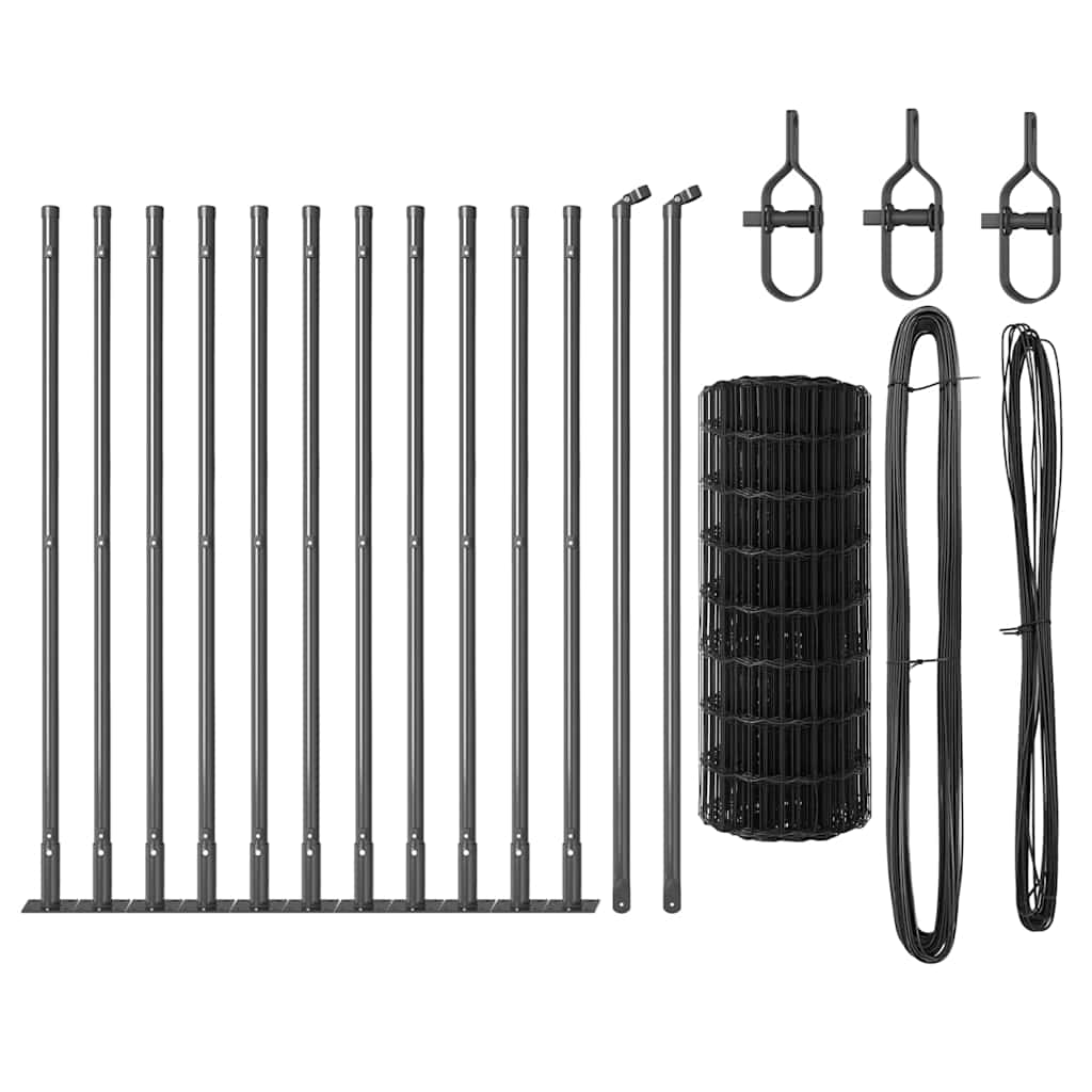 Welded Wire Fence with Concrete Base 25 x 0.4 m (W x H)