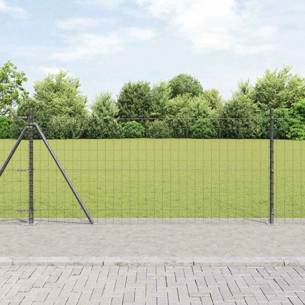 Welded Wire Fence with Concrete Base 25 x 1 m (W x H)