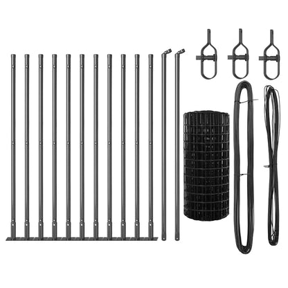 Welded Wire Fence with Concrete Base 25 x 0.4 m (W x H)