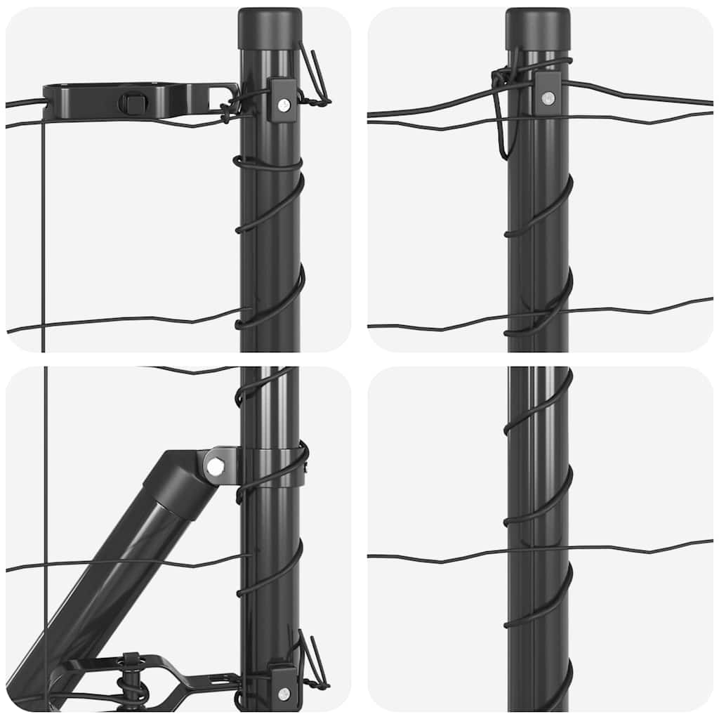 Welded Wire Fence with Concrete Base 25 x 0.6 m (W x H)