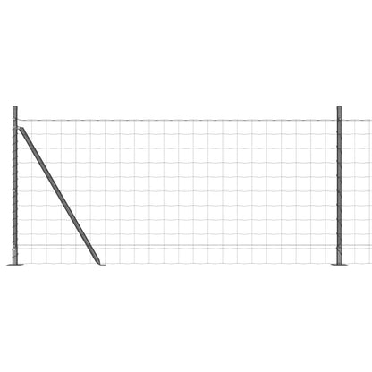 Welded Wire Fence with Concrete Base 25 x 0.8 m (W x H)