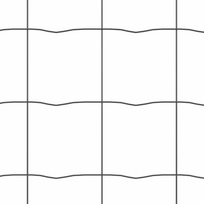 Fence with Post Grey 1 x 25 m Steel