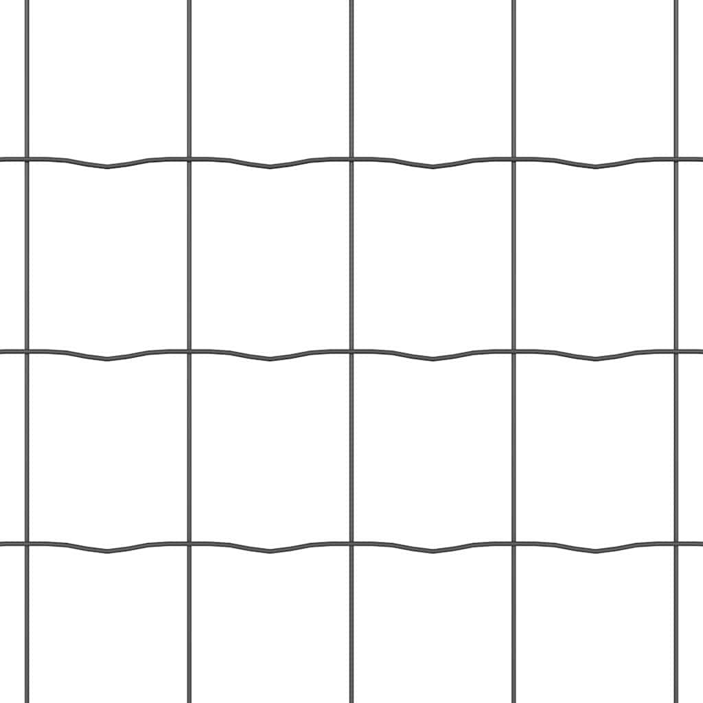 Fence with Post Grey 1 x 25 m Steel