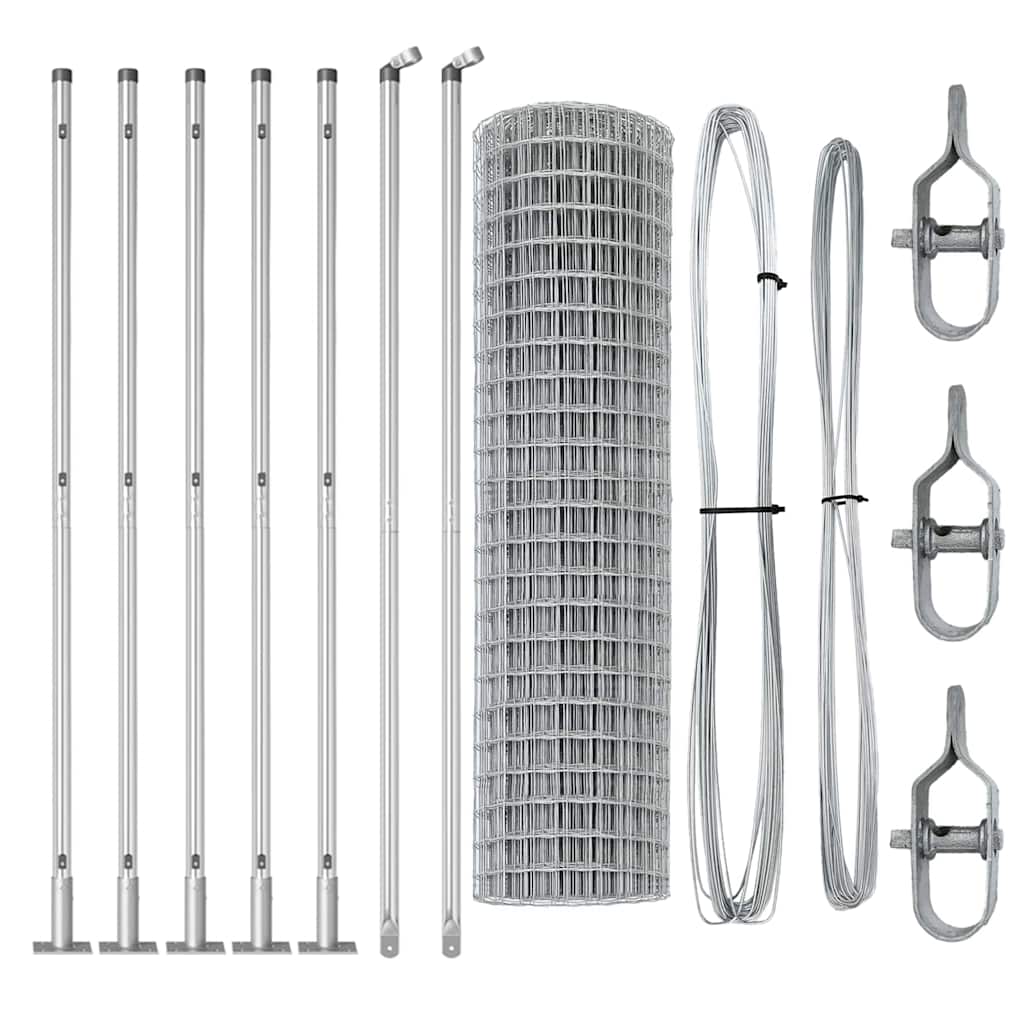 Welded Wire Fence with Concrete Base 10 x 0.8 m (W x H)