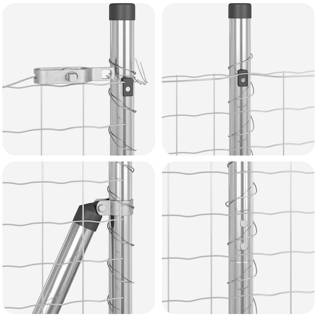 Welded Wire Fence with Concrete Base 10 x 1.4 m (W x H)