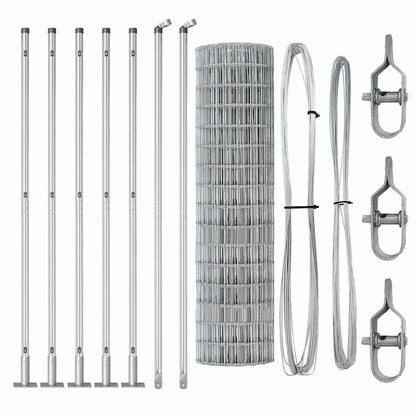 Welded Wire Fence with Concrete Base 10 x 0.8 m (W x H)