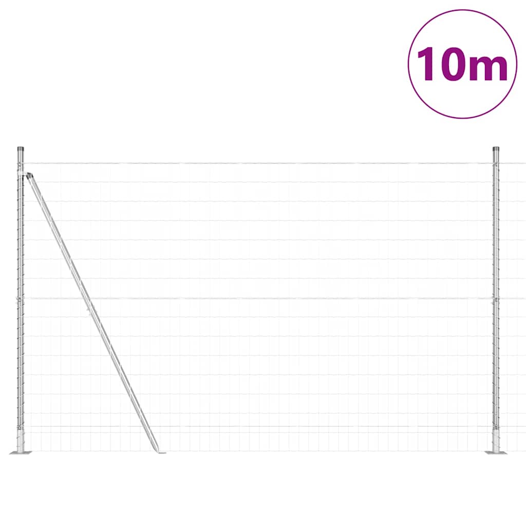 Welded Wire Fence with Concrete Base 10 x 1.4 m (W x H)