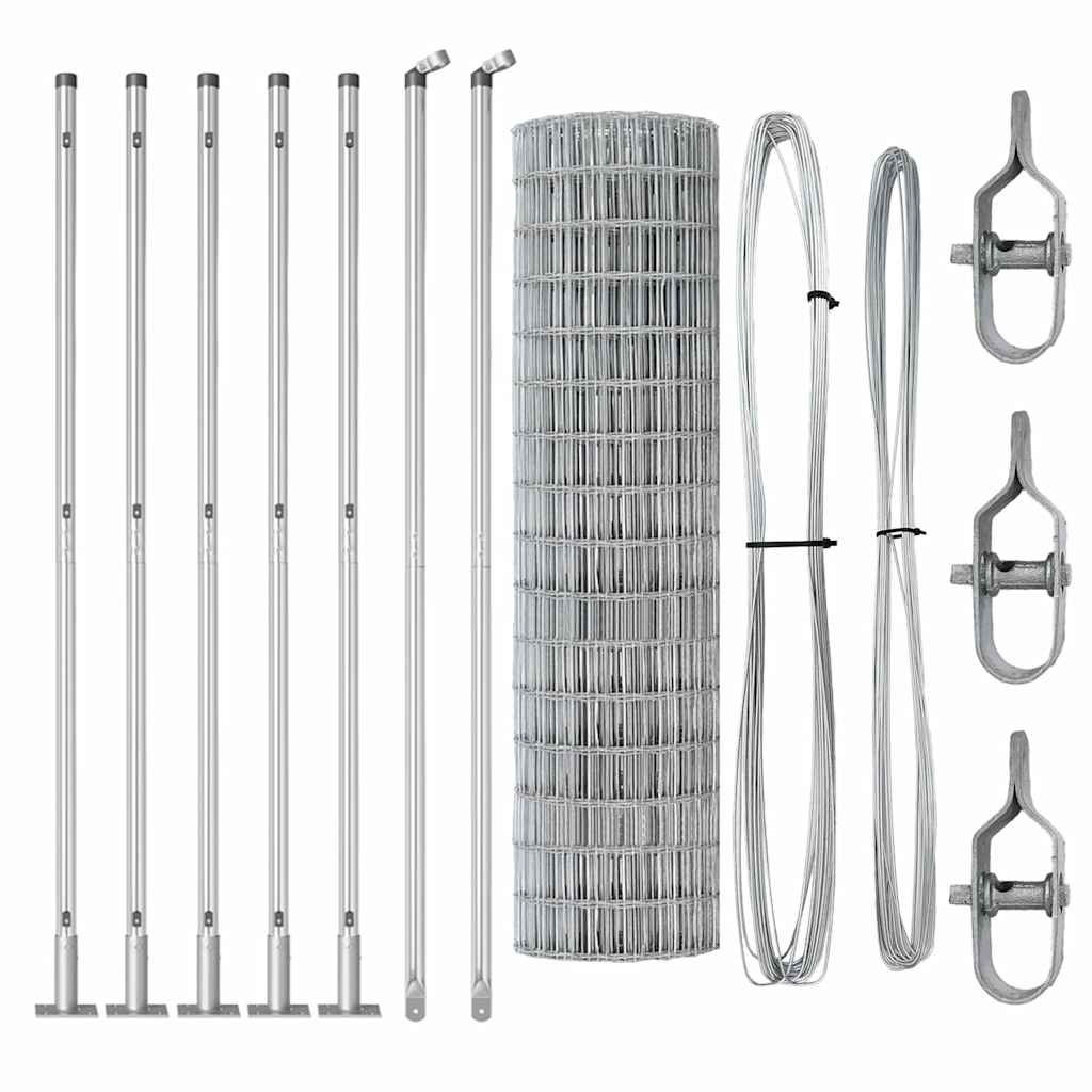 Welded Wire Fence with Concrete Base 10 x 1 m (W x H)
